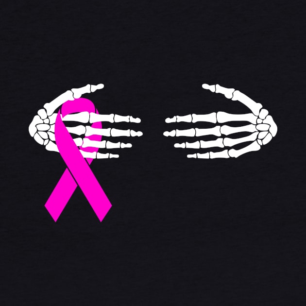 Breast Cancer Skeleton Hand Scary Halloween by nadinecarolin71415